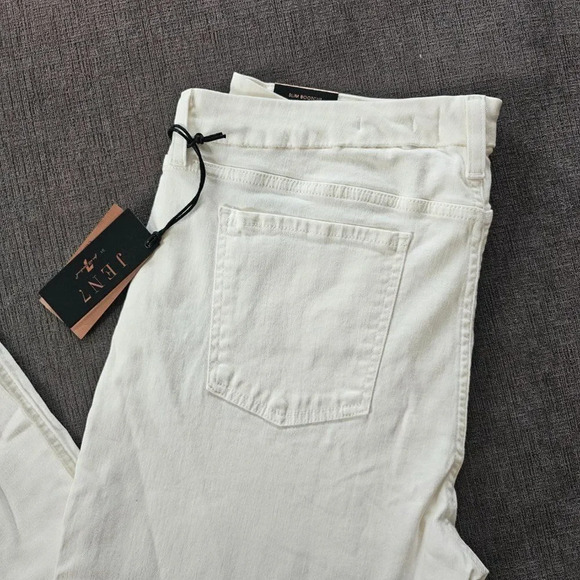 Jen7 by 7 For All Mankind Women's White High-Rise Slim-Fit Bootcut Jeans Size 16 - Picture 5 of 15